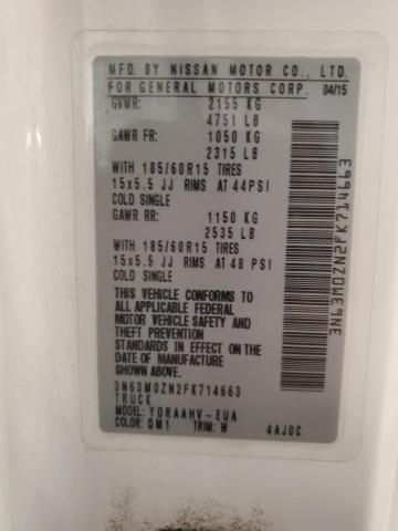 2015 Chevrolet City Express lt