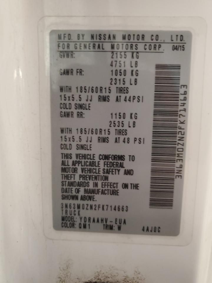 2015 Chevrolet City Express lt