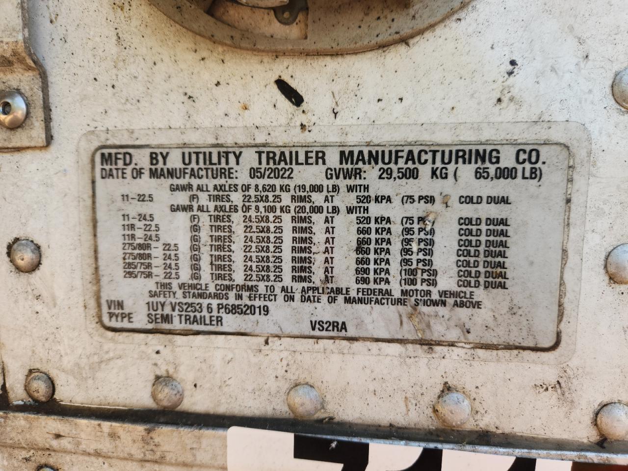 2023 Utility VS2RA Refrigerated Van Trailer
