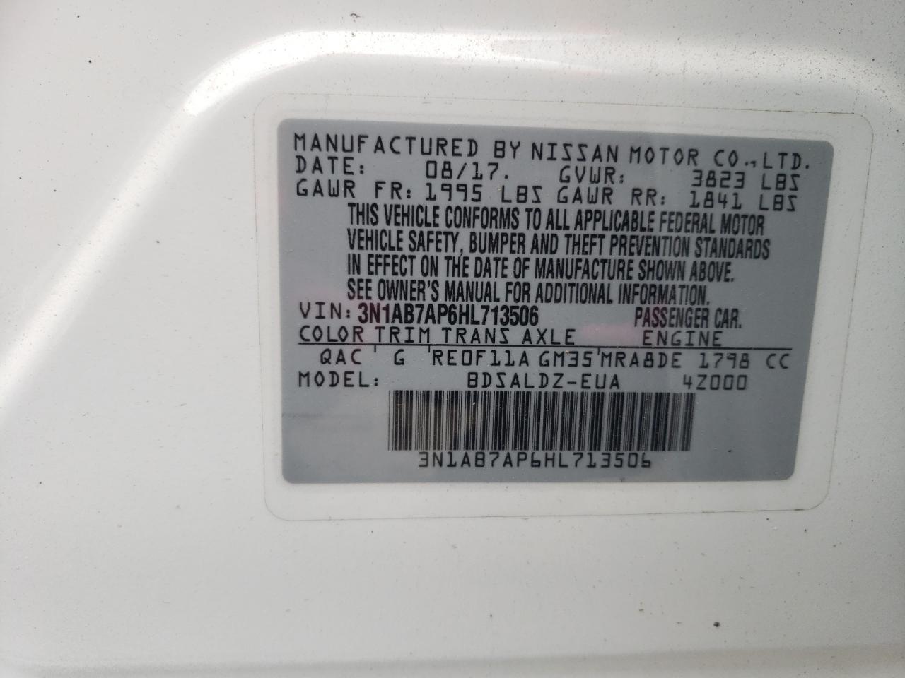 2017 Nissan Sentra s