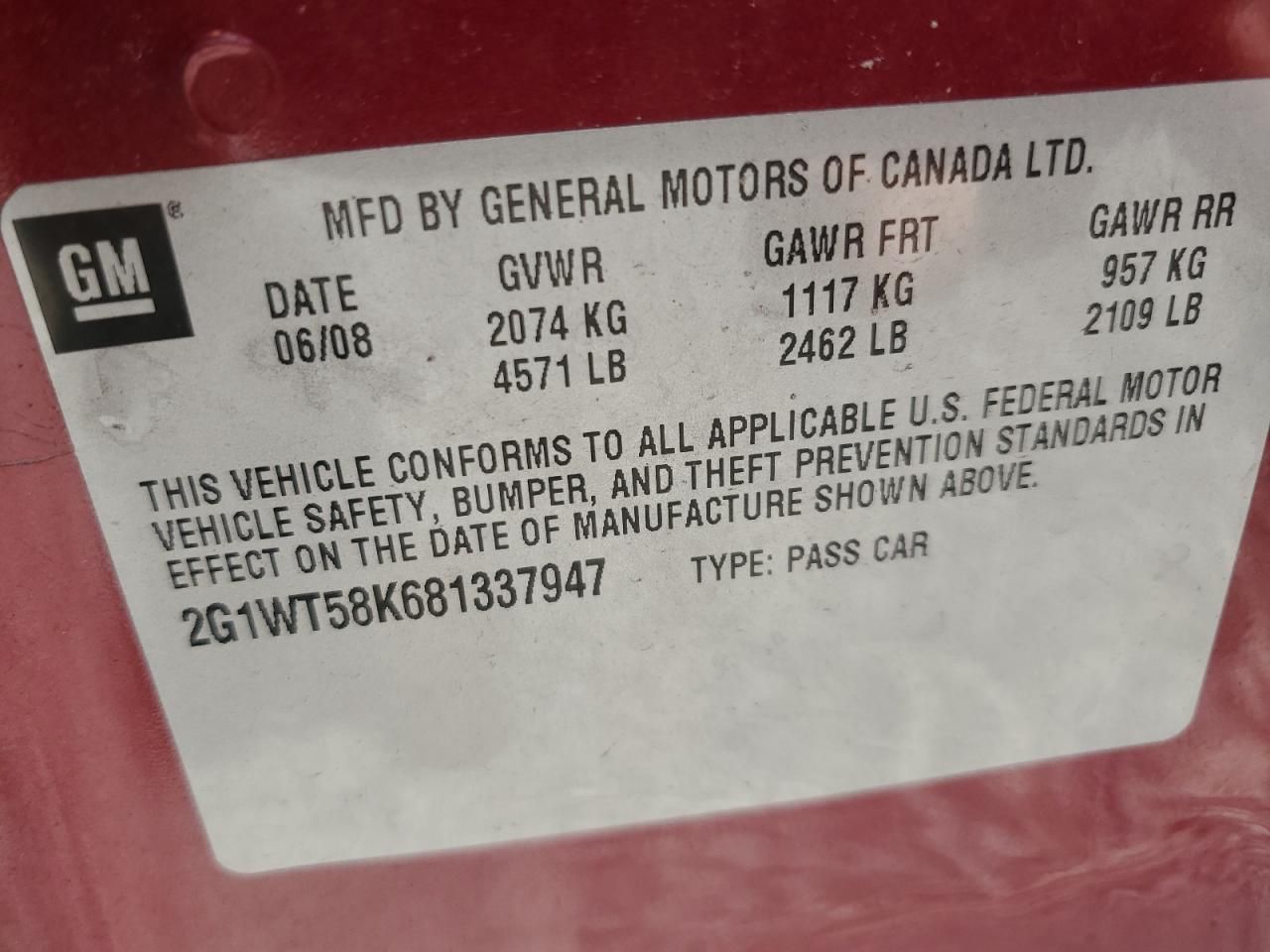 2008 Chevrolet Impala lt