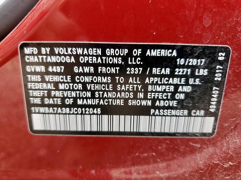 2018 Volkswagen Passat SE