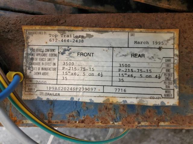 1995 Top Trailers 7716 Utility Trailer