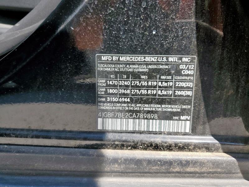 2012 Mercedes-Benz Gl 450 4matic