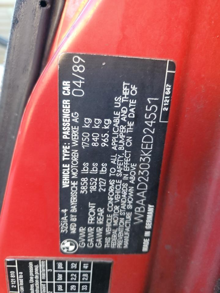 1989 BMW 325 i Automatic