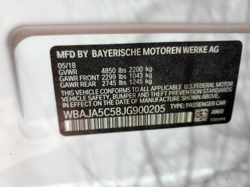 2018 BMW 530 I