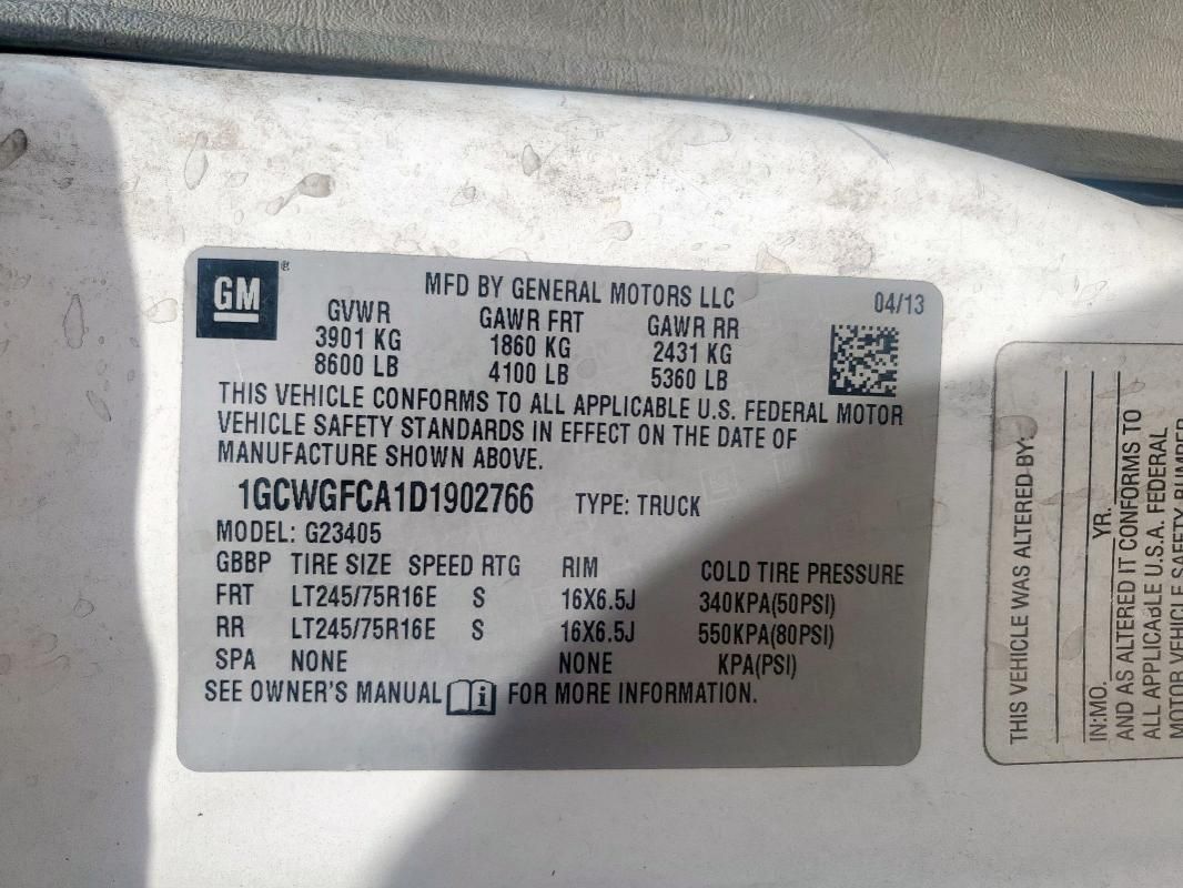 2013 Chevrolet Express G2500