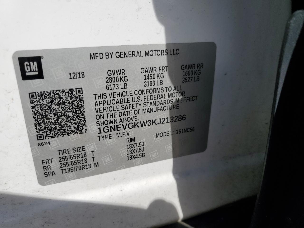 2019 Chevrolet Traverse lt