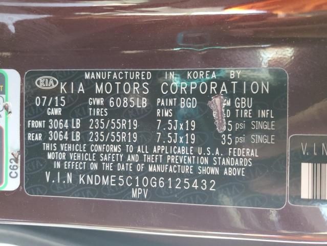 2016 KIA Sedona SXL