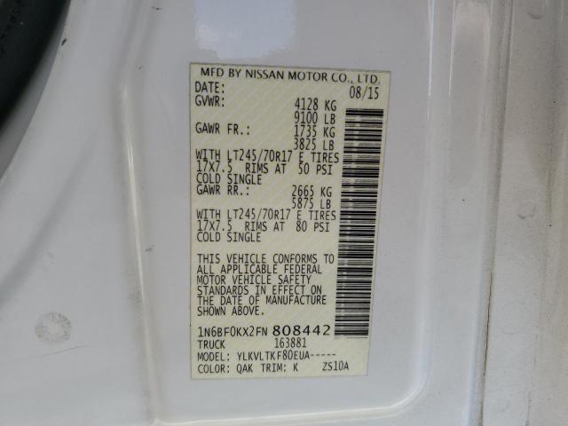 2015 Niss NV 2500 HD SV