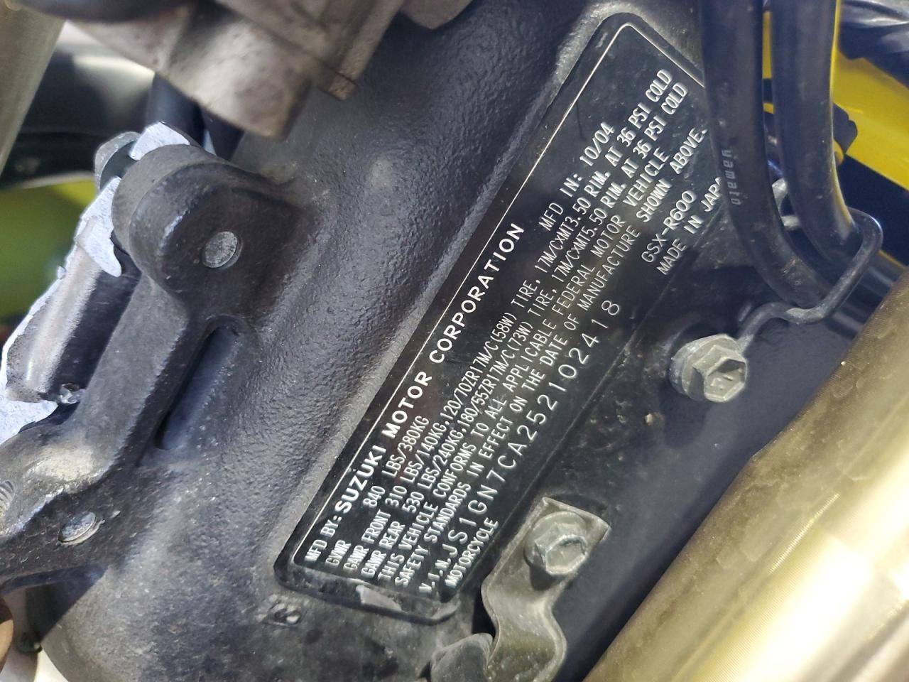 2005 Suzuki GSX-R600 K