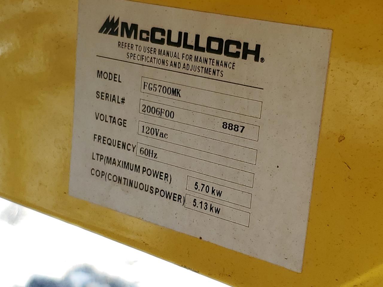 2006 Mcculloch FG5700MK Generation