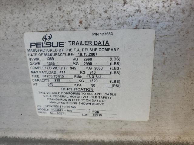 2007 Pelsue Podbel-007 Fiber Optic Splicing Trailer