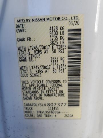 2020 Nissan NV 2500 SV