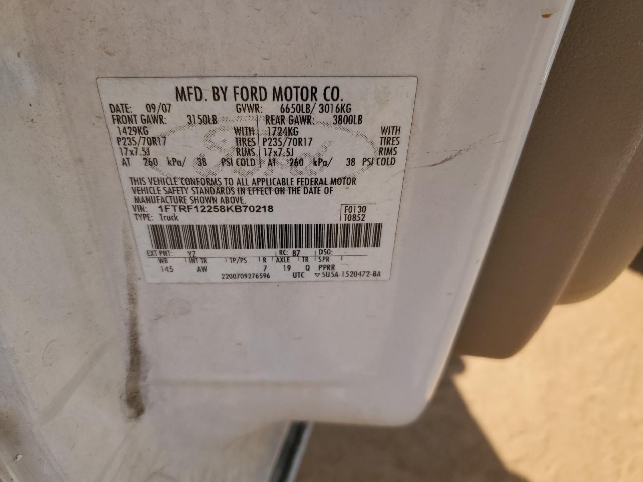 2008 Ford F150