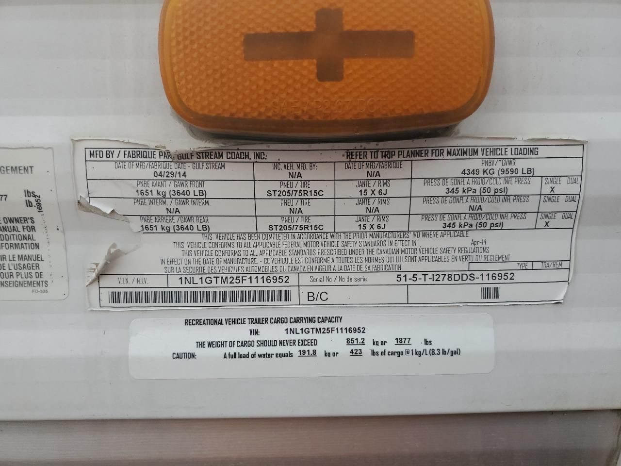 2015 Gulfstream Innsbruck  30FR