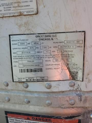 2019 Great Dane CS1-1314-01053  DRY Van Trailer