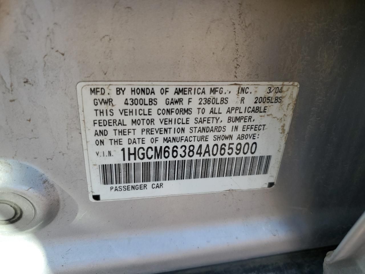 2004 Honda Accord lx