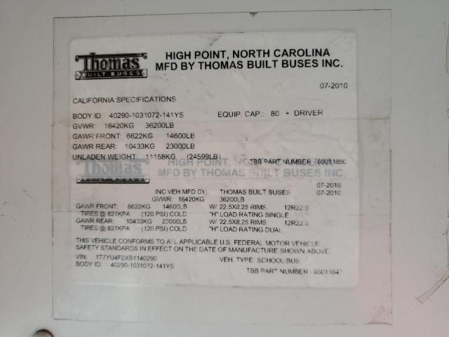 2011 Thomas SAF-T-LINER HDX-School Bus