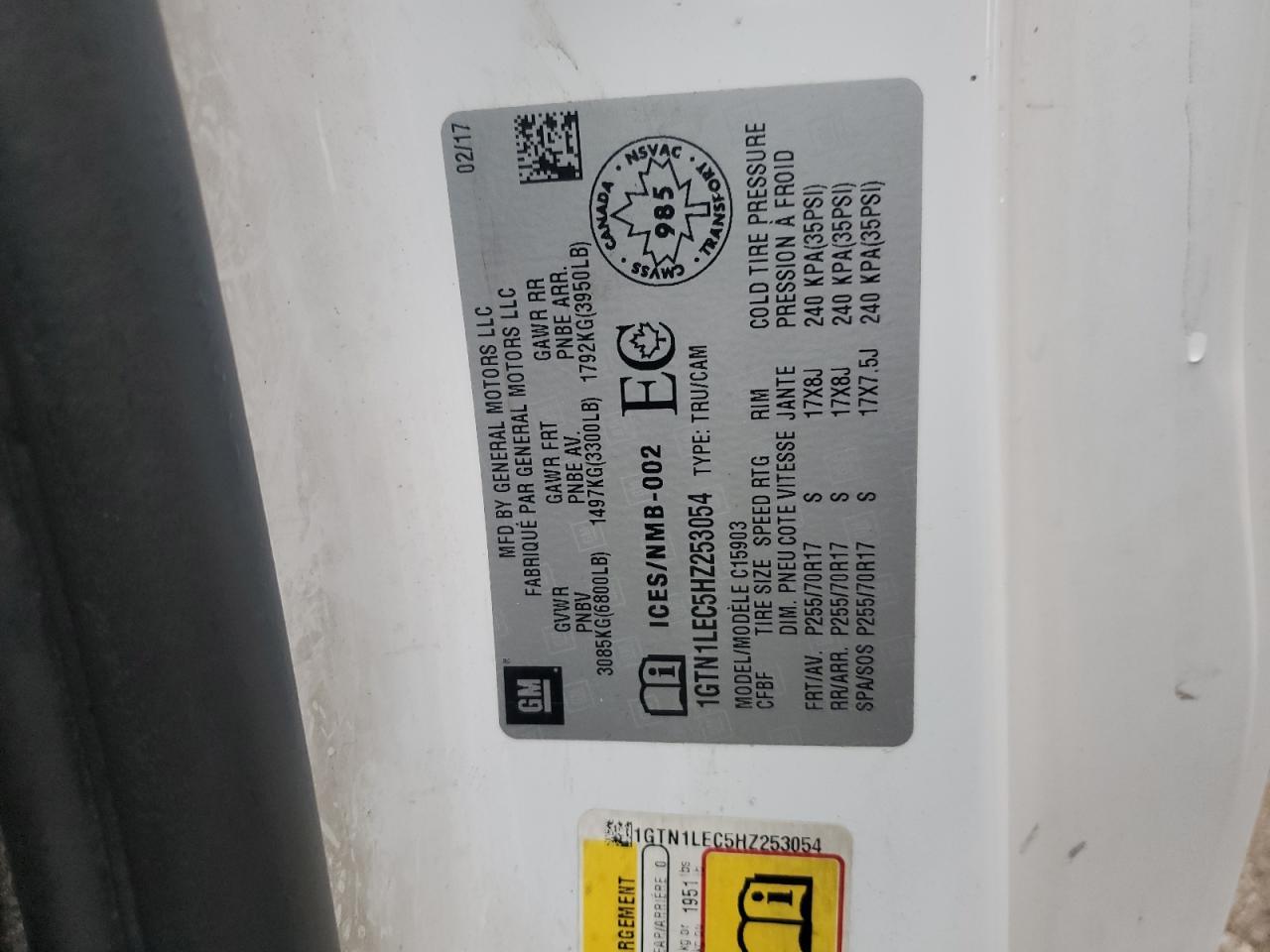 2017 GMC Sierra C1500