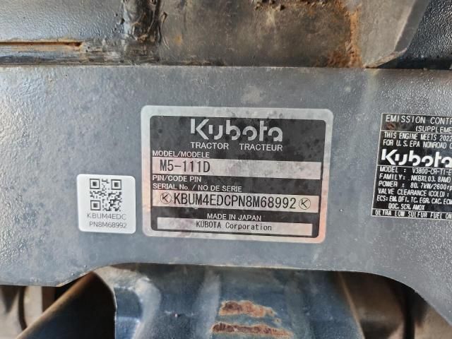 2024 Kubota M5-111D Mfwd Tractor