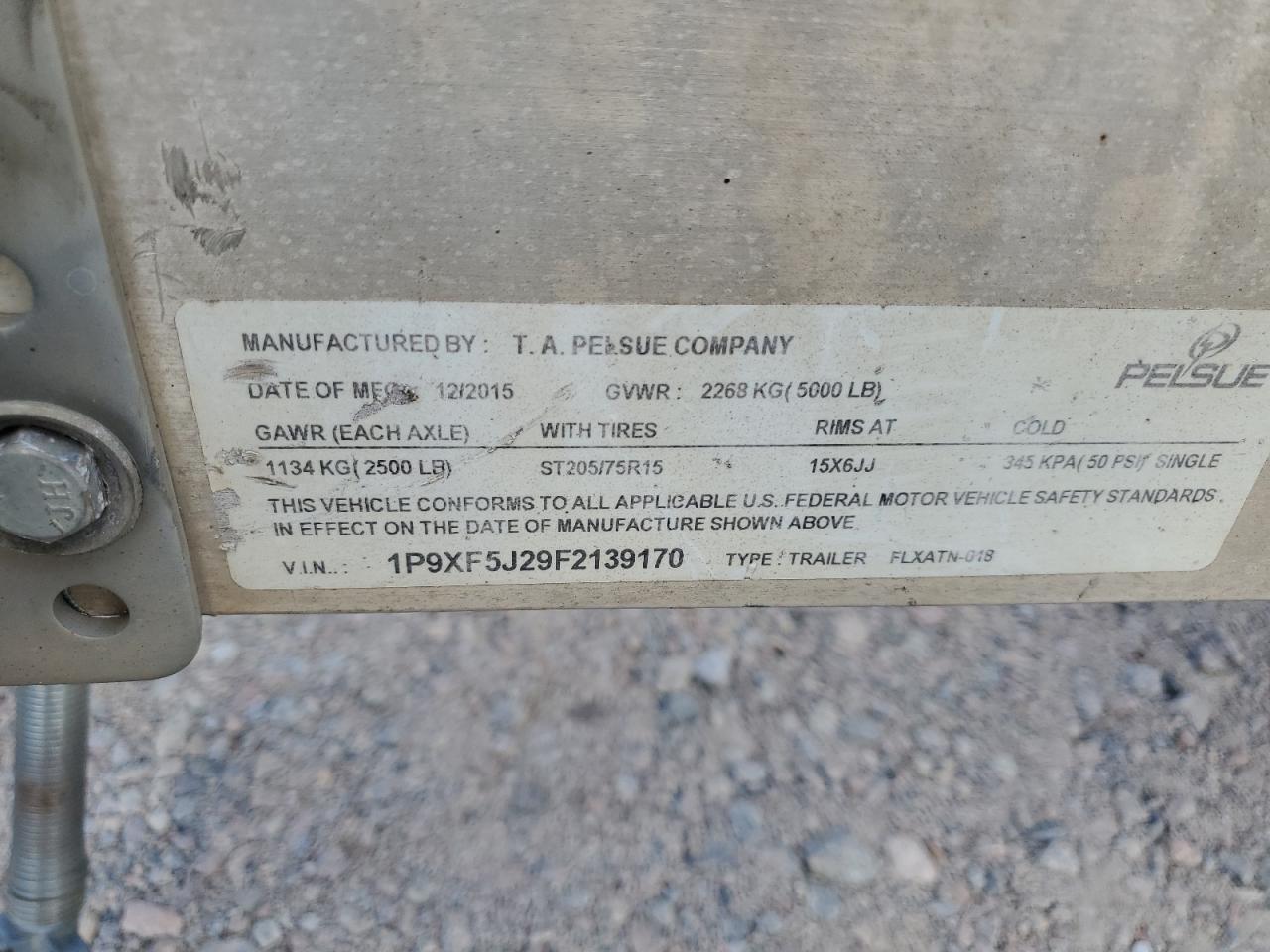 2015 Pelsue Flxatn-018 Fiber Optic Splicing Trailer