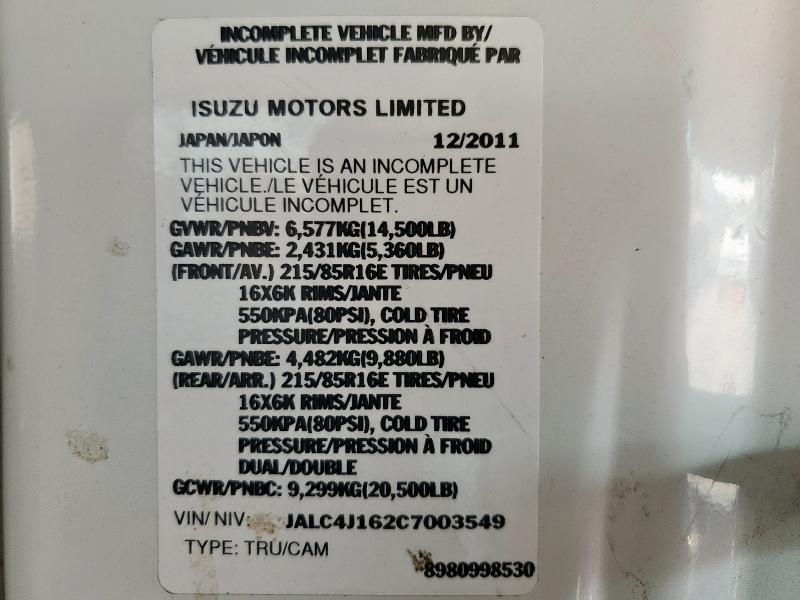 2012 Isuzu Npr hd