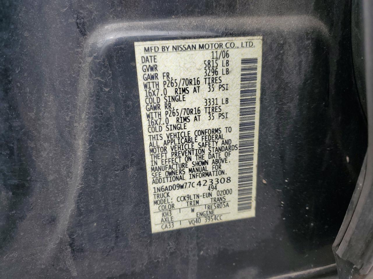 2007 Nissan Frontier Crew Cab LE