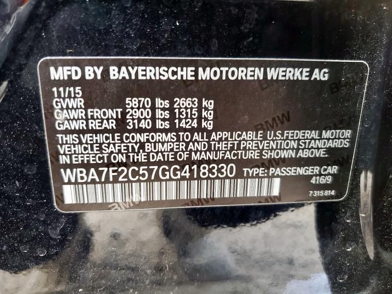 2016 BMW 750 XI