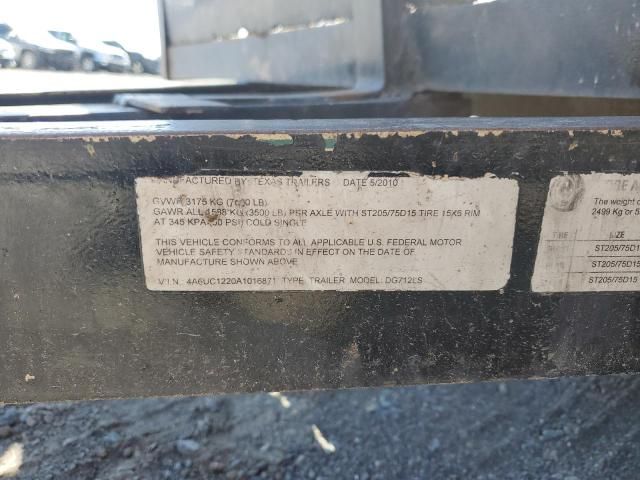 2010 Texas DG712DS Utility Trailer
