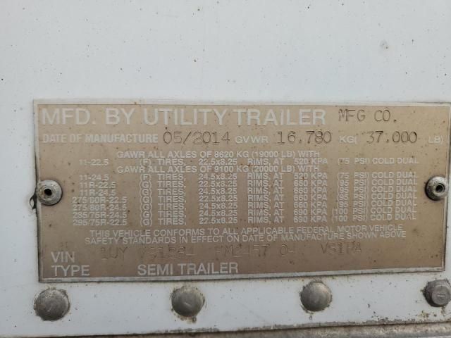 2015 Utility VS1RA Refrigerated Van Trailer