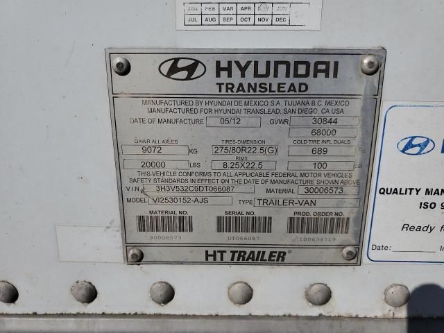 2013 Hyundai Translead V12530152-AJS DRY Van Trailer