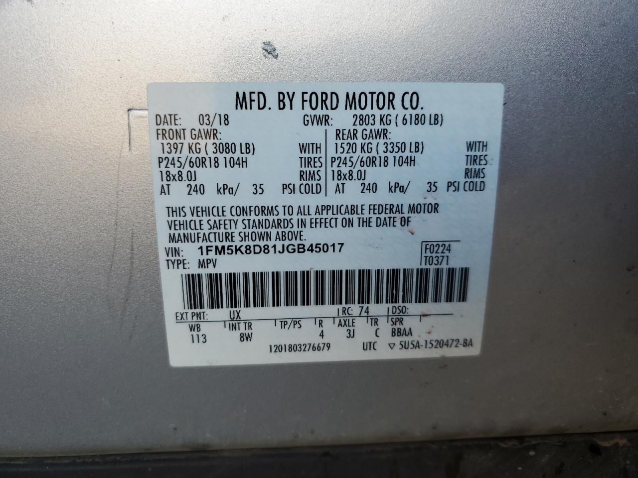 2018 Ford Explorer xlt