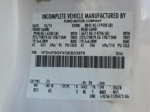 2016 Ford F550 Super Duty