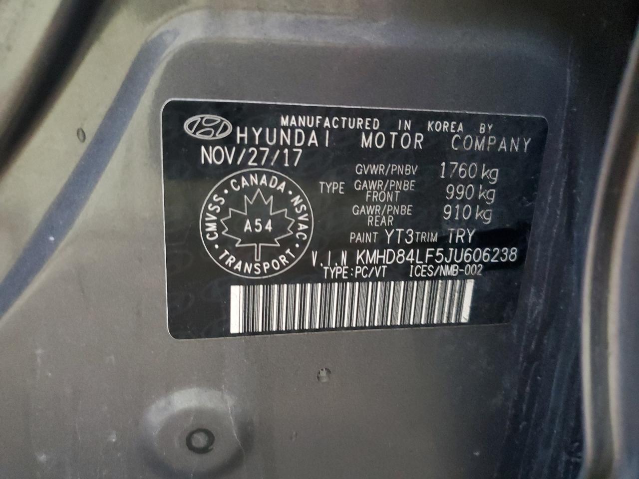 2018 Hyundai Elantra sel