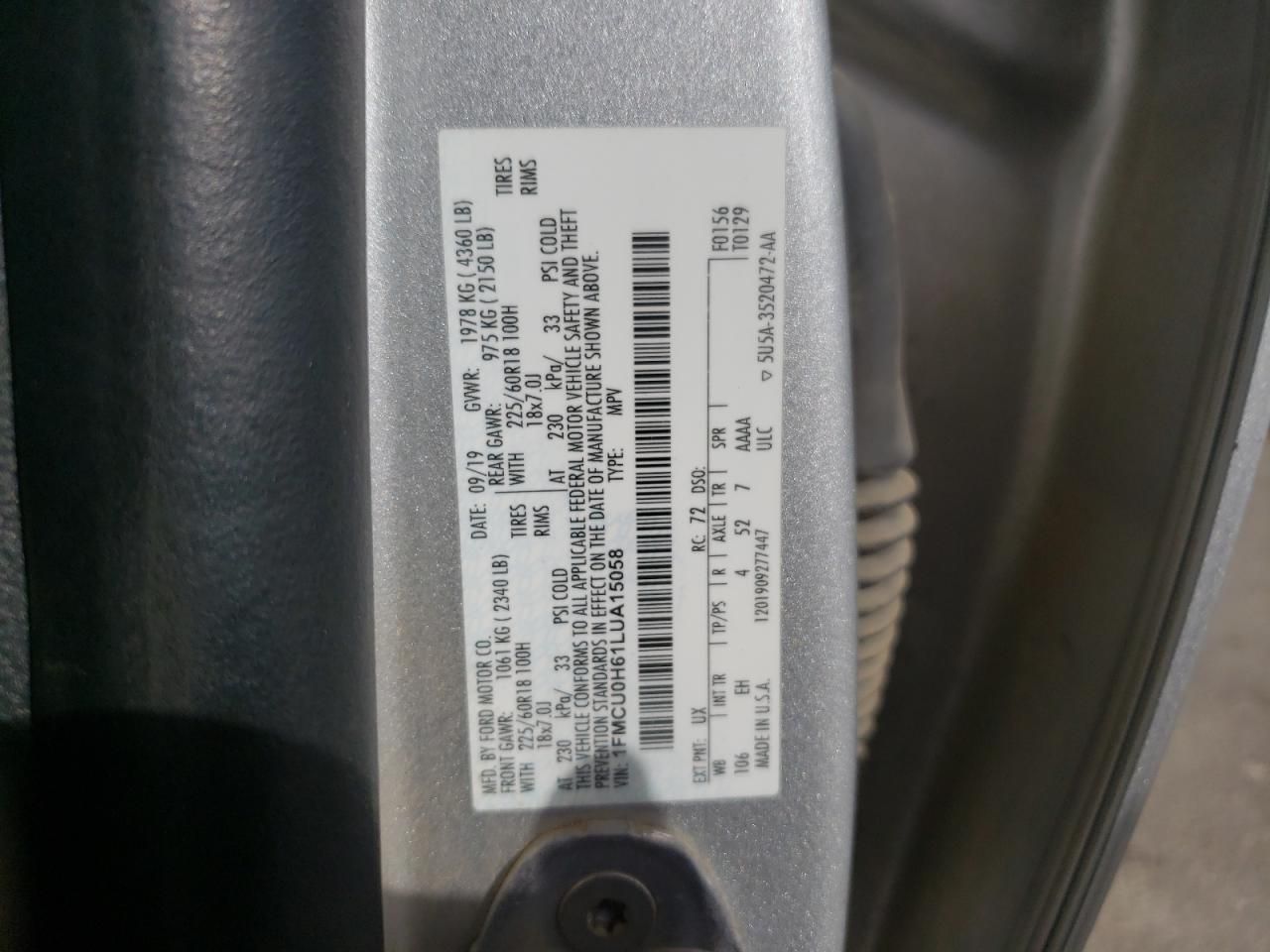 2020 Ford Escape SEL