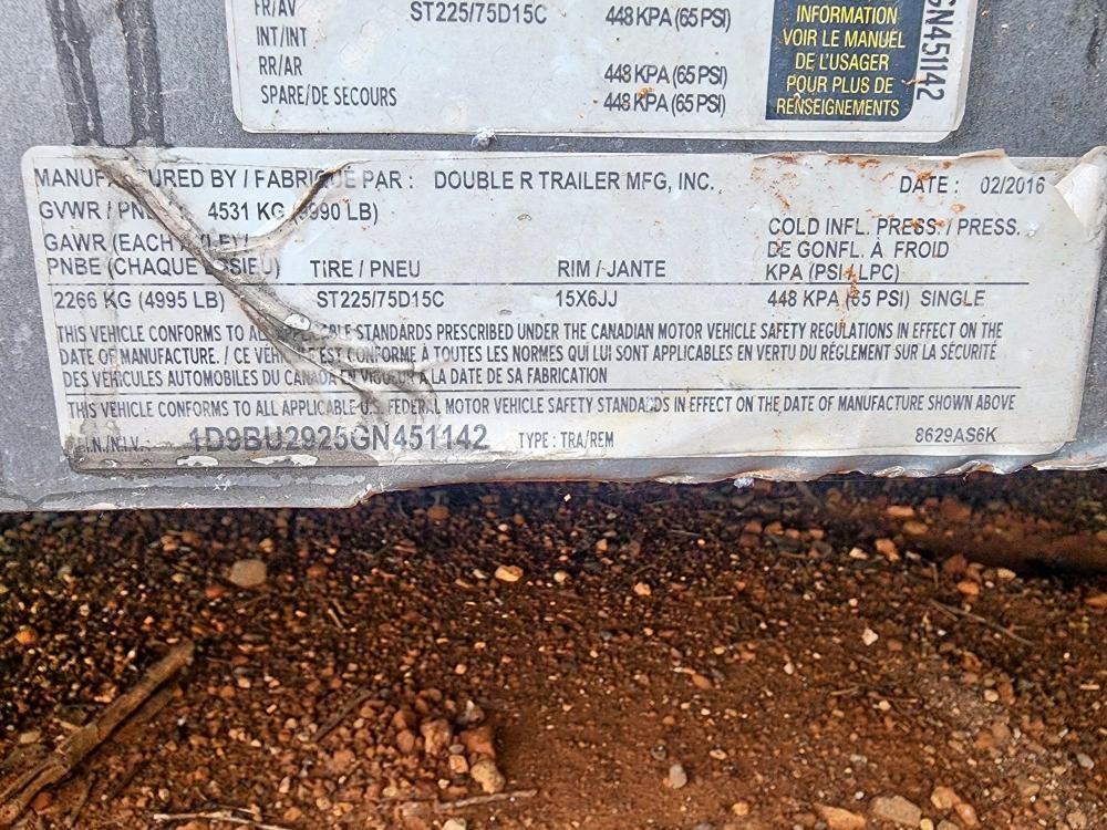 2016 Doublilers 2016 Double R 8629AS6K Enclosed Cargo Trailer