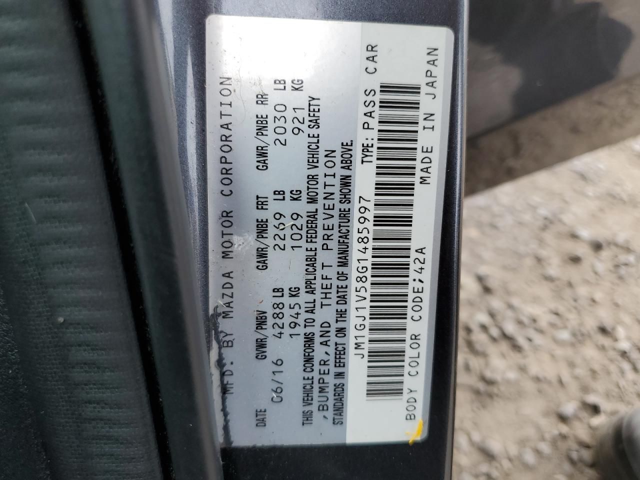 2016 Mazda 6 Touring