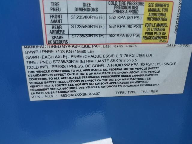 2025 East Texas Equipment Trailer