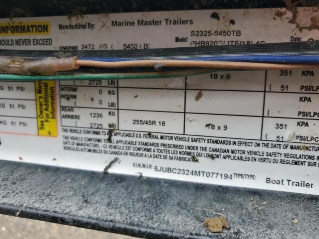 2021 Marine Master S2325-5450TB Boat Trailer