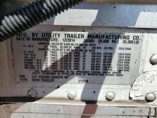 2016 Utility VS2RA-Refrigerated Van Trailer