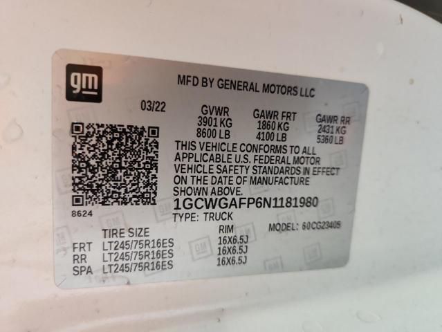 2022 Chevrolet Express G2500