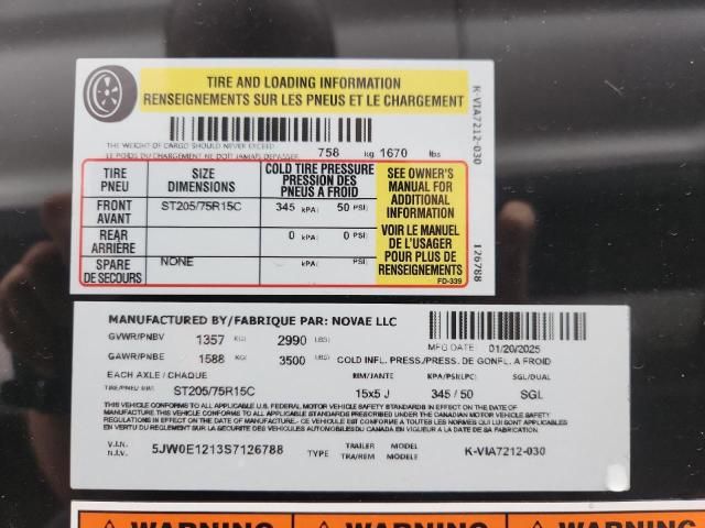 2025 Look K-VIA7212-030 Enclosed Cargo Trailer