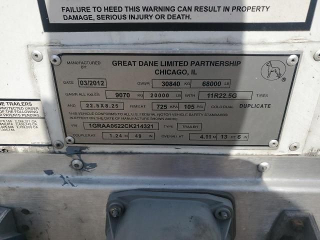 2012 Great Dane DRY Van Trailer