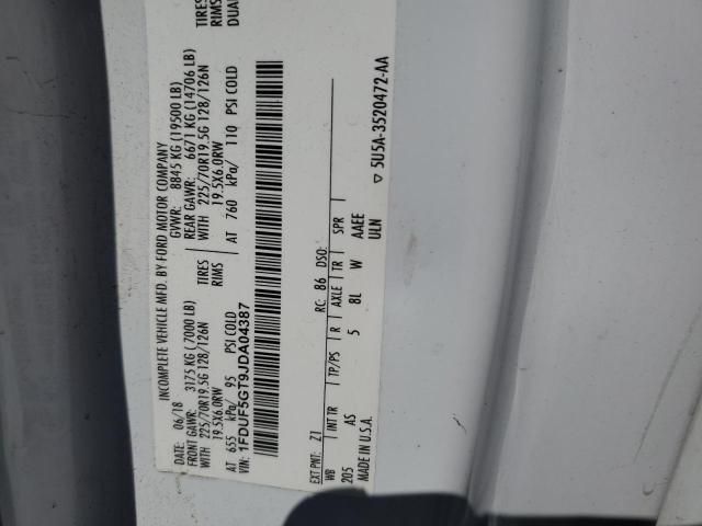 2018 Ford F550 Super Duty