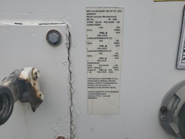 1998 Hackney 98E00337 Delivery Trailer