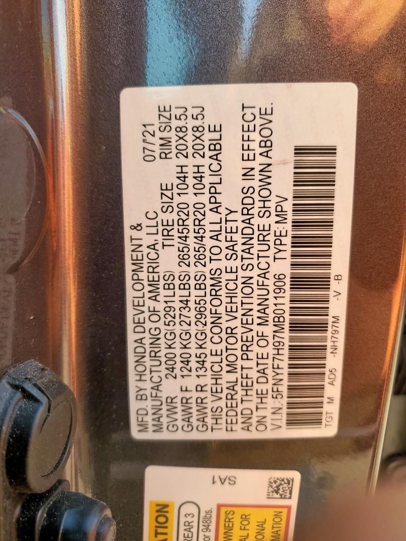 2021 Honda Passport Touring