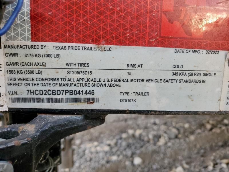 2023 Texas Pride DT5107K Dump Trailer
