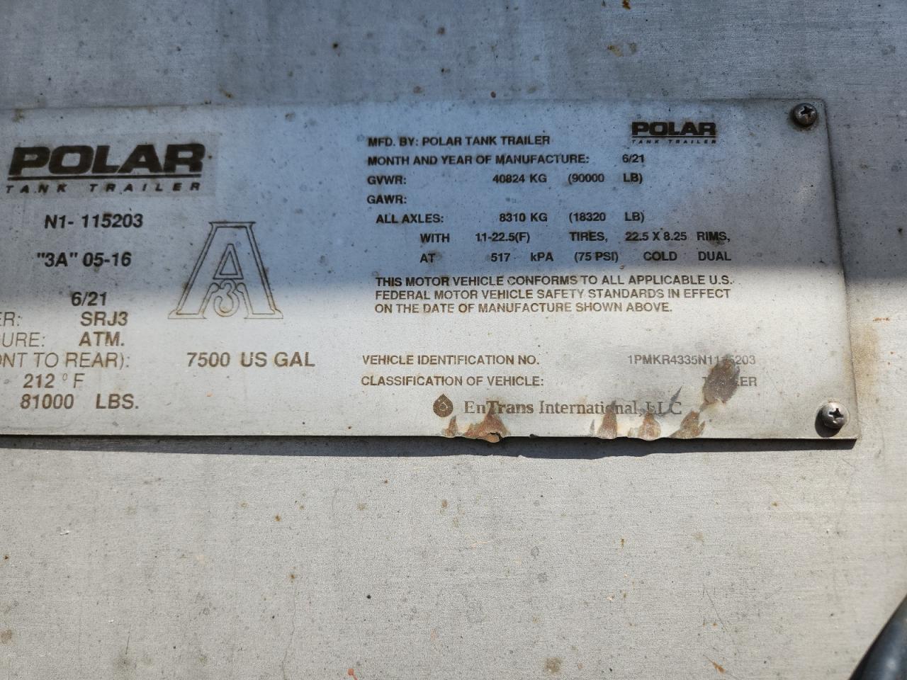 2022 Polar Tank Trailer Trailers
