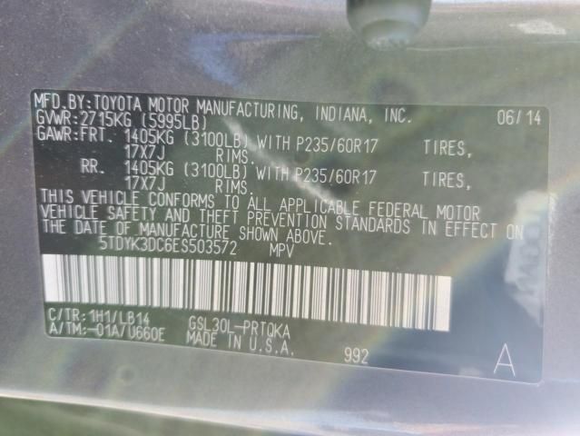 2014 Toyota Sienna XLE